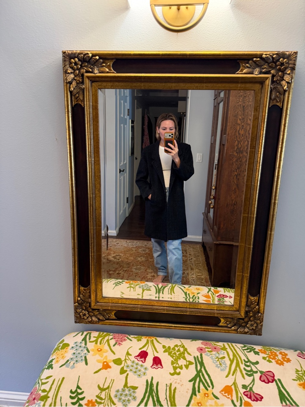 Vintage Classic Black Long Wool Coat - Picture 2 of 13